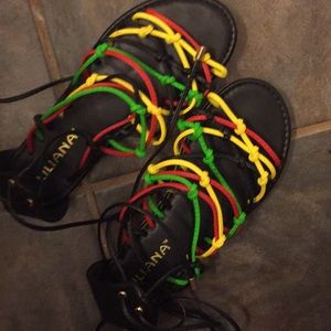 Jamaican colored Sandals